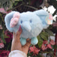 Blush Elephant keychain - Blue