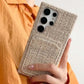 Tweed Wallet Case-Khaki