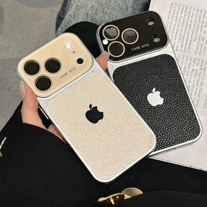 UrbanLeather Texture White Case - iPhone