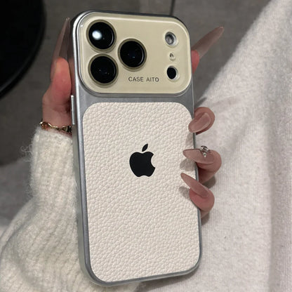 UrbanLeather Texture White Case - iPhone