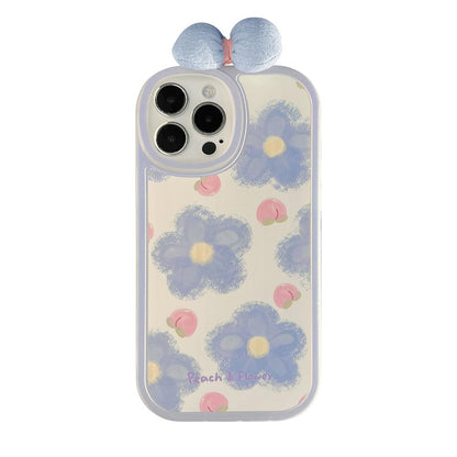 Elegant 3D Fabric Bow Case - iPhone