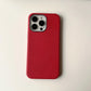 Grain Leather Case - Red