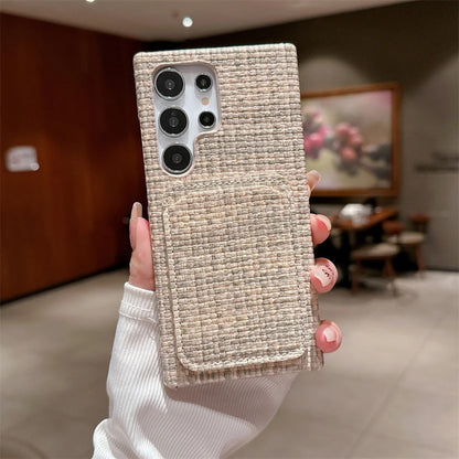 Tweed Wallet Case-Khaki