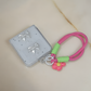 Cute Bow Charm Flip Phone Case