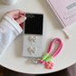 Cute Bow Charm Flip Phone Case