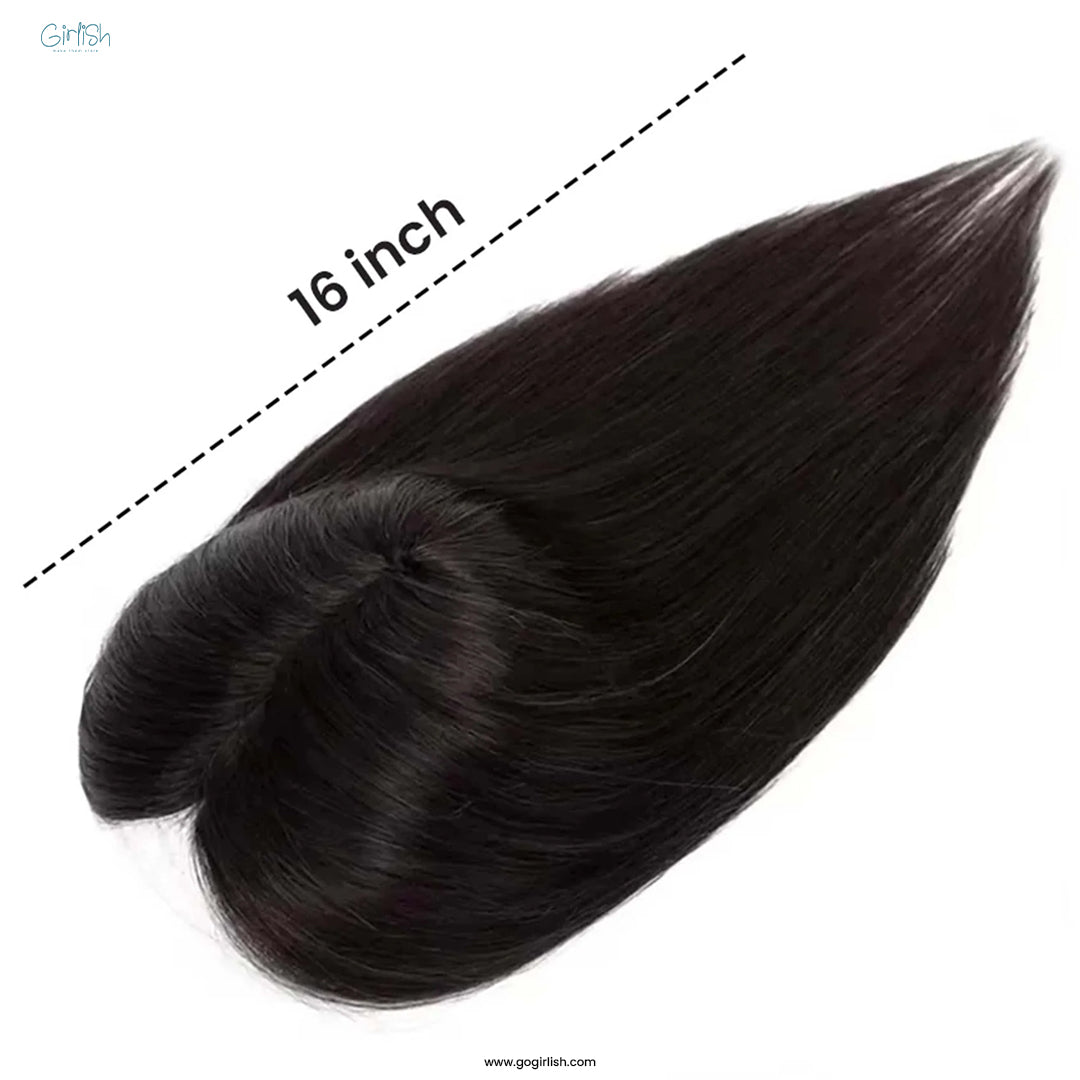 Invisible Human Hair Lace Topper - 16 Inch