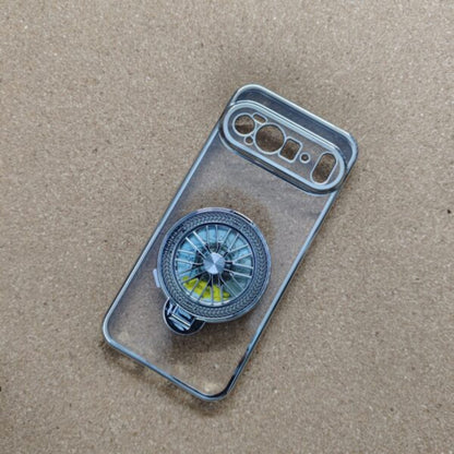 Clear Chrome MagSafe Ring Stand Case