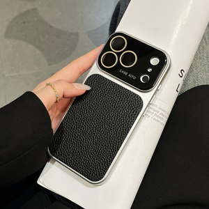 UrbanLeather Texture Black Case - iPhone