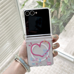 Korean Love Magnetic Flip Case