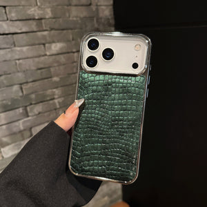 Glossy Crocodile Pattern Leather Case