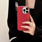 Grain Leather Case - Red
