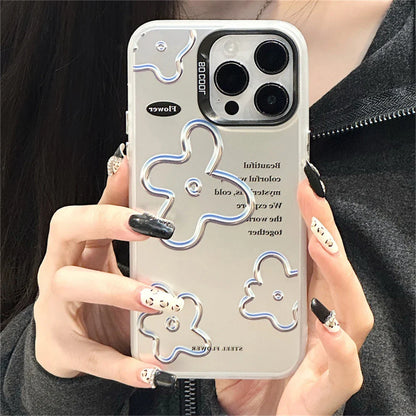 Floral Pearl Case with Lanyard