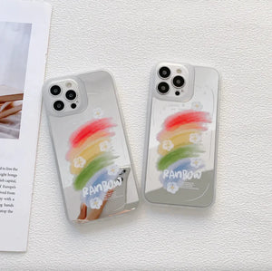Reflective Mirror Rainbow Pattern Phone Case