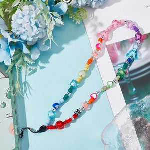 Rainbow Star Butterfly Beaded Cute Lanyard