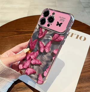 Pink Butterfly Case with Bracelet - iPhone