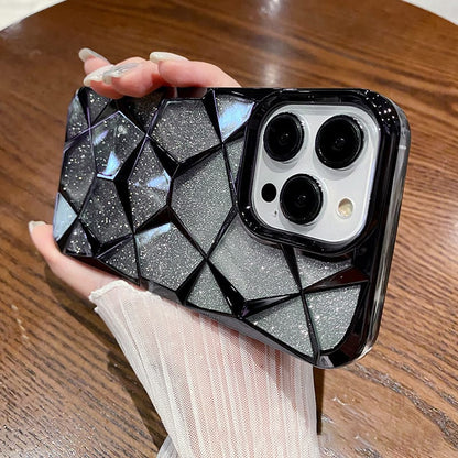 Gradient Glitter Geometrical Pattern Case