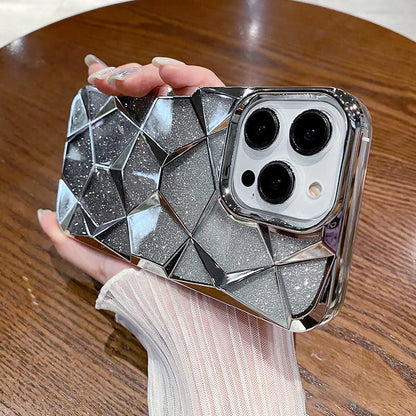 Gradient Glitter Geometrical Pattern Case