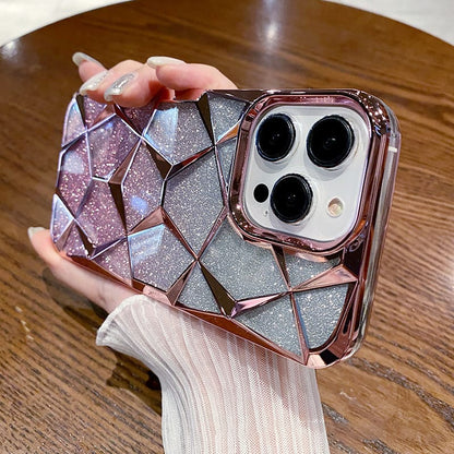 Gradient Glitter Geometrical Pattern Case
