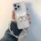 Glitter Bow Pearl Charm Case