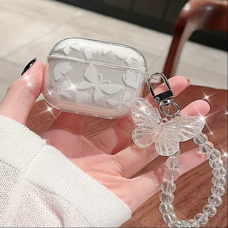 Butterfly Pattern AirPods Case with Bracelet
