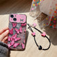 Pink Butterfly Case with Bracelet - iPhone