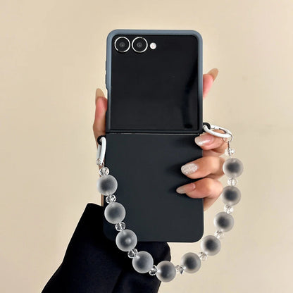 Beaded Strap Flip Phone Case