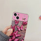 Pink Butterfly Case with Bracelet - iPhone