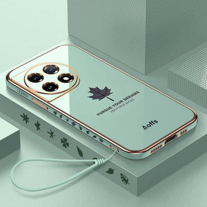 Electroplating Maple Leaf case With Lanyard Case