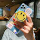 Pop-Grip Smiley Glitter Case